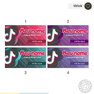 ETIQUETA ESCOLAR  Tik Tok