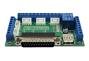 Placa Controladora CNC para 5 Eixos - Mach3 - porta paralela