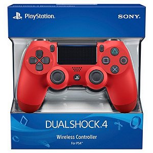 Controle Sem Fio Vermelho Dualshock Sony PS4 Novo