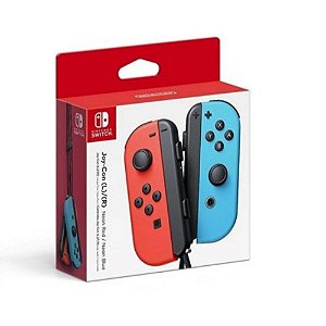 Controle Joy Con Vermelho e Azul Neon Nintendo Switch Novo