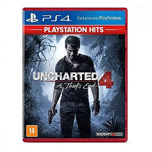 Jogo Uncharted 4 A Thief's End Playstation Hits PS4 Novo