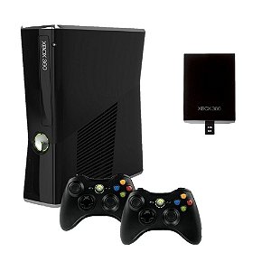 Xbox 360 Slim 120GB 2 Controles Seminovo