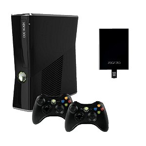 Xbox 360 Slim 320GB 2 Controles Seminovo