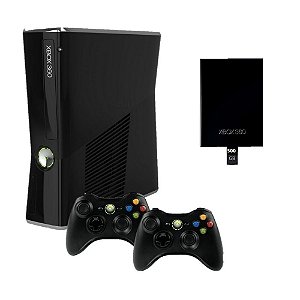 Xbox 360 Slim 500GB 2 Controles Seminovo