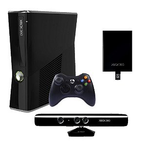 Xbox 360 Slim 320GB1 Controle e Kinect Seminovo