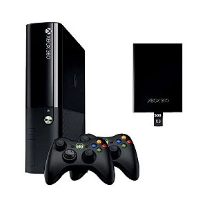 Xbox 360 Super Slim 500GB 2 Controles Seminovo