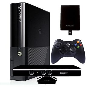 Xbox 360 Super Slim 120GB 1 Controle e Kinect Seminovo