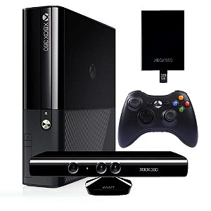 Xbox 360 Super Slim 320GB 1 Controle e Kinect Seminovo