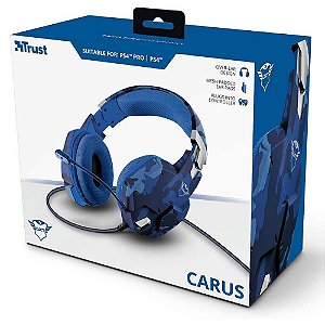 Headset Gamer Carus Blue Camo Trust Novo