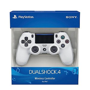 Controle Sem Fio Branco Dualshock Sony PS4 Novo