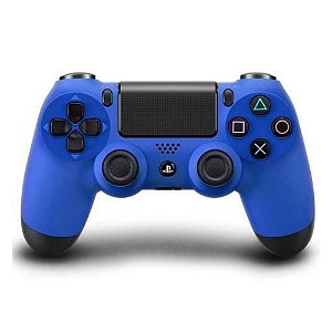 Controle PS4 Sem Fio Azul e Preto Sony Dualshock Usado