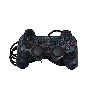 Controle PS2 Com Fio Transparente Paralelo Usado