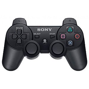 Controle PS3 Sixaxis Não Vibra Sem Fio Preto Usado