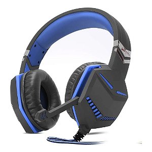 Headset Com Microfone Azul KP-433 Knup Novo