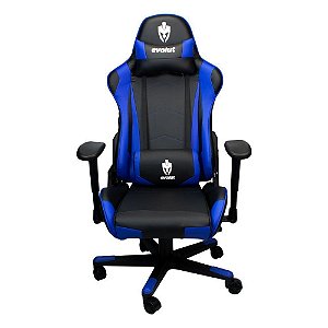 Cadeira Gamer Evolut EG 900 Azul Novo