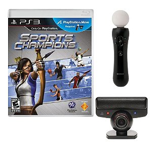 Jogo Sports Champions Com Controle Move Motion e Câmera Eye PS3 Usado