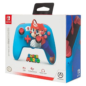 Controle Wired Mario Punch Nintendo Switch Novo