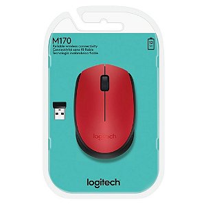 Mouse Wireless Vermelho M170 Logitech Novo