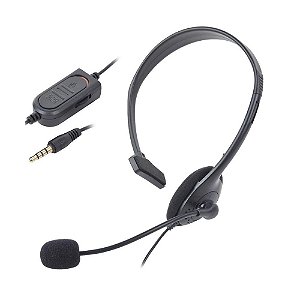 Headset Paralelo Básico Preto com Espuma de Áudio Desfazendo Usado