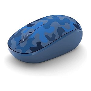 Mouse Sem Fio Bluetooth Azul Camuflado Microsoft Novo
