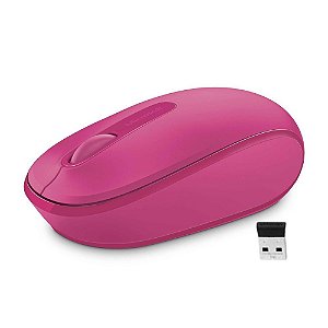 Mouse Sem Fio Wireless Mobile 1850 Pink Microsoft Novo