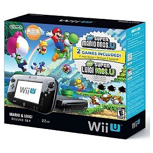 Console Nintendo Wii U Deluxe Set 32GB Preto Com Caixa Usado