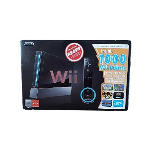 Console Nintendo Wii Preto com Caixa Usado