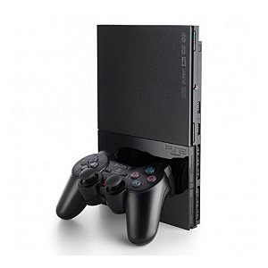 Playstation 2 Slim 8MB 1 Controle Desbl OPL Usado