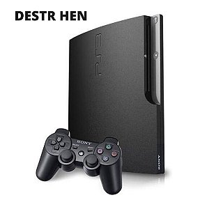Playstation 3 Slim 120GB Destr Hen 1 Controle Seminovo