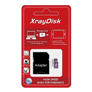 Cartão de Memória e Adaptador 128 GB Xraydisk Novo