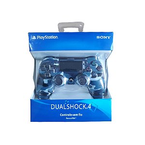 Controle PS4 Camuflado Azul Sem Fio Primeira Linha Novo