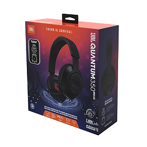 Headset Gamer Quantum 350 Preto Wireless Original JBL Novo