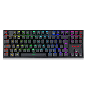 Teclado Mecânico Gamer Kumara Pro Preto RGB Switch Azul Wireless e Bluetooth