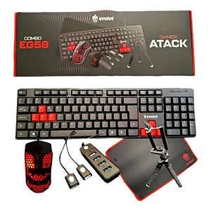 Combo Gamer Atack EG58 Evolut Novo