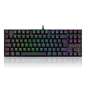 Teclado Magnético Gamer Redragon Kumara Pro RGB Preto Switch Marrom K552