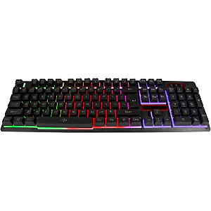 Teclado Membrana Gamer Redragon Netherbane RGB Preto