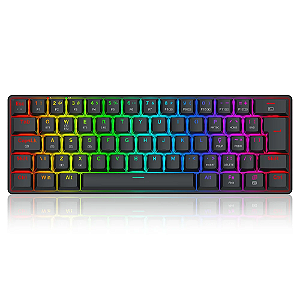 Teclado Mecânico Redragon Jax Pro RGB K613-KBS Preto Switch Marrom Novo