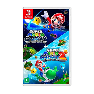 Jogo Super Mario Galaxy + Super Mario Galaxy 2 Switch Novo