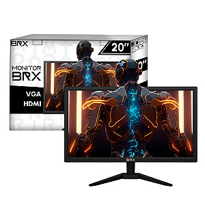 Monitor Led 20" HDMI + VGA 75Hz BRX Novo