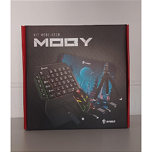 Kit Mobilador Gamer Teclado + Mouse + Mouse Pad + Hubs + Suporte EG56 Moby Evolut Novo