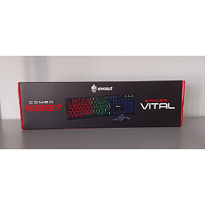 Combo Gamer Vital Teclado + Mouse EG57 Evolut Novo