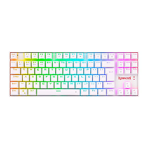 Teclado Mecânico Gamer Kumara Pro Branco Switch Marrom Redragon Novo