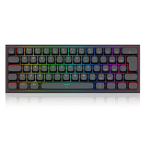 Teclado Magnético Gamer Fidd Preto Redragon Novo