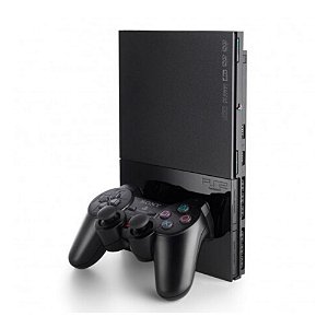 Playstation 2 Slim 16 MB 1 Controle Bloqueado Seminovo