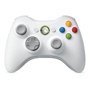 Controle Xbox 360 Sem Fio Branco Microsoft Usado