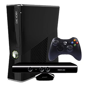 Xbox 360 Slim 4 GB 1 Controle Kinect Seminovo
