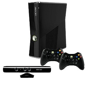 Xbox 360 Slim 4 GB 2 Controles Kinect Seminovo