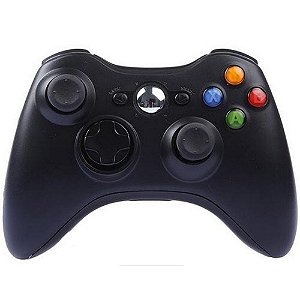 Controle Xbox 360 Sem Fio Preto Paralelo Usado