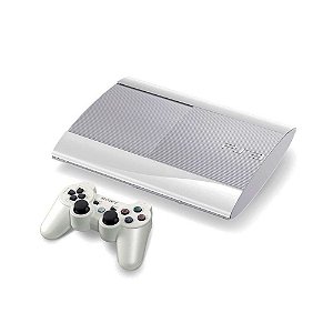 Console PS3 Super Slim Branco 500 GB 1 Controle Usado