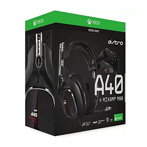 Headset Astro A40 TR + Mix Amp M80 com fio Xbox One Novo